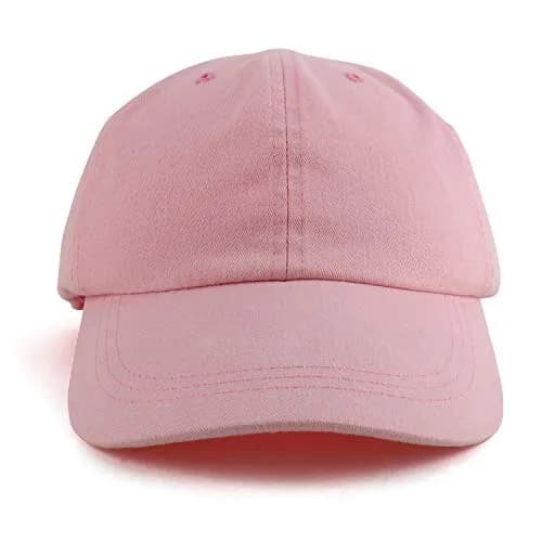 Trendy Apparel Shop Oversize XXL Pigment Dyed Washed Cotton Baseball Cap - Pink - 65cm thumbnail 2