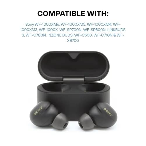 Comply Memory Foam Replacement Ear Tips, Black Medium (3 Pairs) | Secure Fit for Sony True Wireless Earbuds thumbnail 2