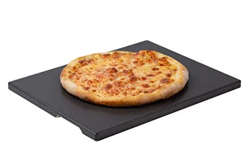 ROCKSHEAT 15" x 12" Black Glazed Pizza Stone | Cordierite Baking Stone for Oven Grill thumbnail 1