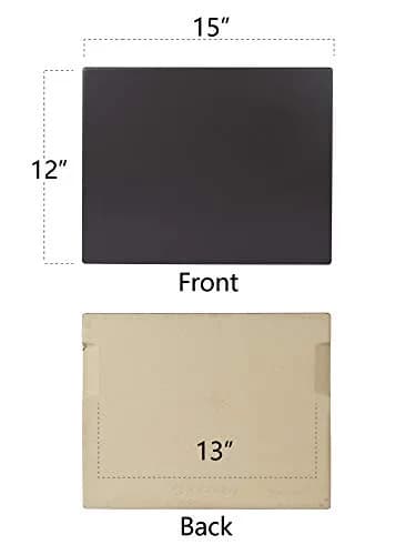 ROCKSHEAT 15" x 12" Black Glazed Pizza Stone | Cordierite Baking Stone for Oven Grill thumbnail 4