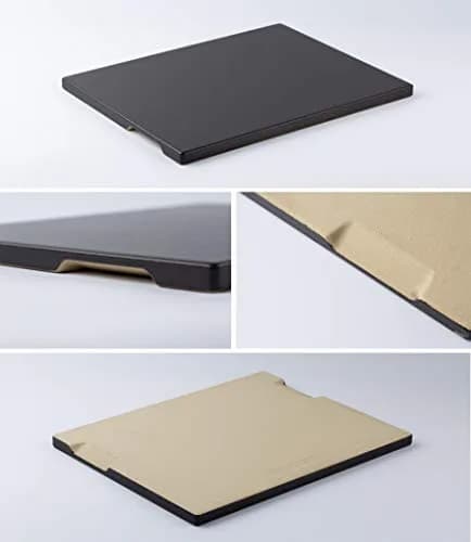 ROCKSHEAT 15" x 12" Black Glazed Pizza Stone | Cordierite Baking Stone for Oven Grill thumbnail 8