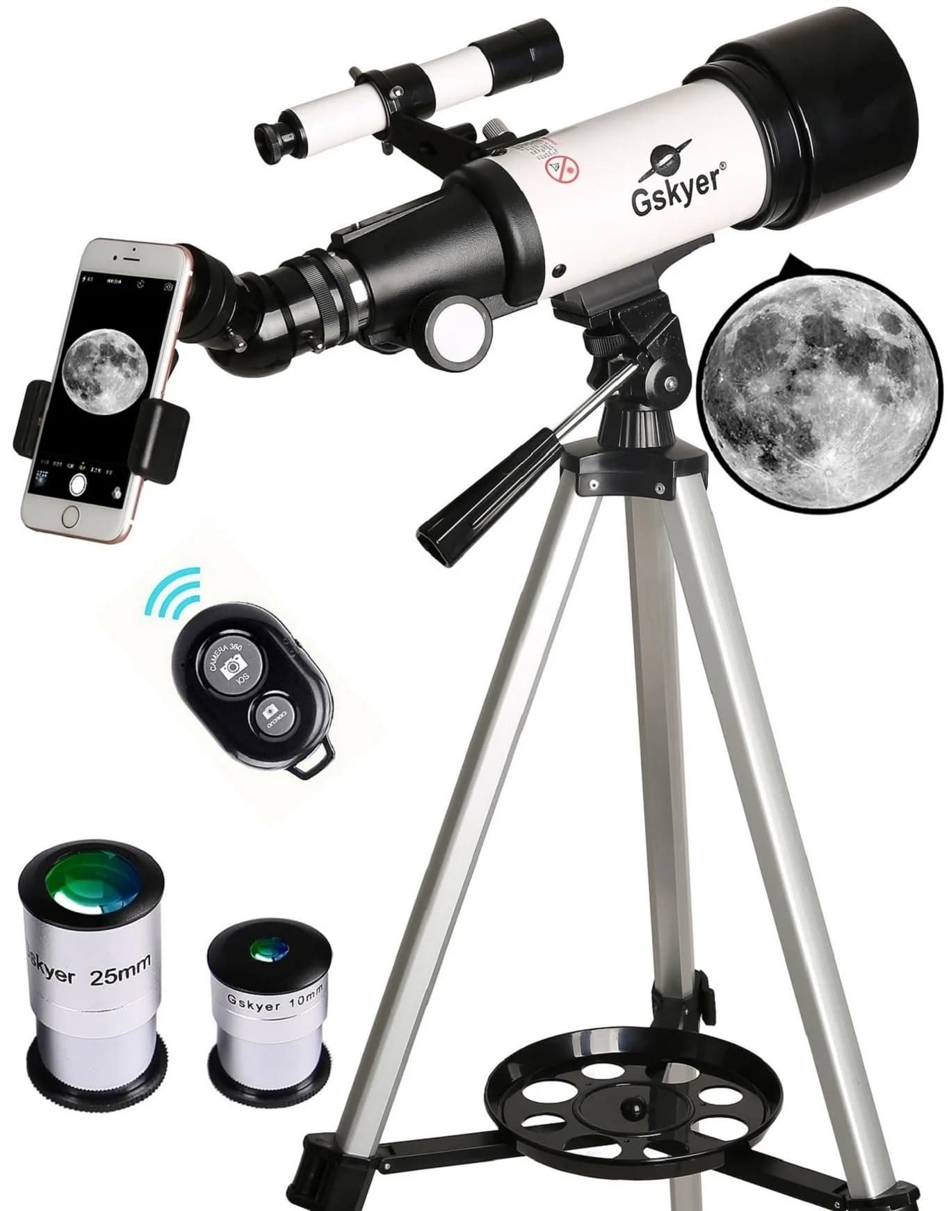 Gskyer Telescope 70mm Aperture 400mm AZ Mount | Travel Refractor for Beginners & Kids - main product image