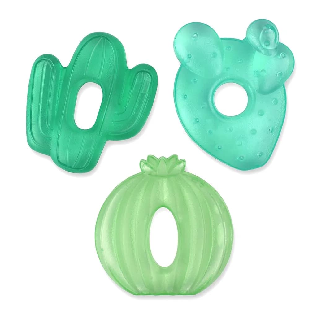 Itzy Ritzy Water-Filled Cactus Teethers for Babies 3+ Months | Set of 3, Green, BPA-Free - main product image