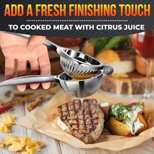 LEGLO Stainless Steel Lemon Squeezer Handheld Juicer for Limes & Small Oranges | 20 cm (7.9 in) thumbnail 8