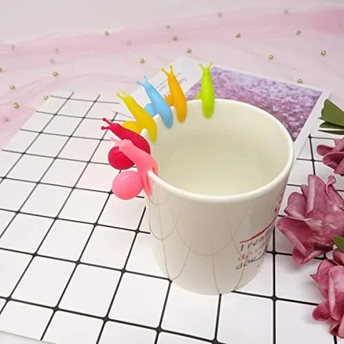 Honbay Cute Silicone Glass Identifier Drink Markers, Shark and Snail (12PCS) thumbnail 5