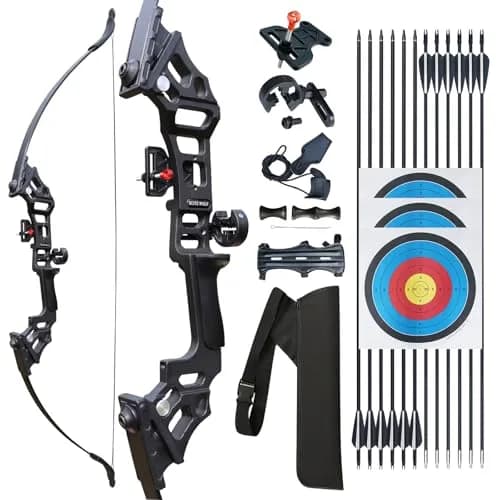 IS-TONGTU Takedown Recurve Bow and Arrow Set 51" 40 lb | Complete Archery Kit for Beginners thumbnail 1