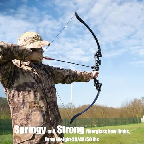 IS-TONGTU Takedown Recurve Bow and Arrow Set 51" 40 lb | Complete Archery Kit for Beginners thumbnail 4