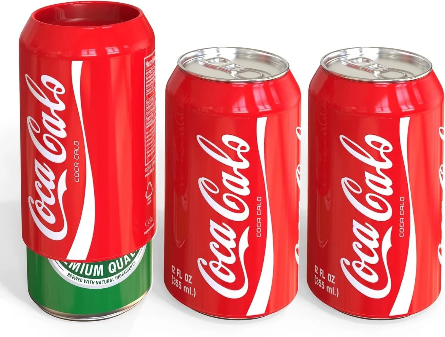 Skywin Silicone Can Covers That Look Like Soda 355 ml (12 oz) - 3 Pack | Fun Beverage Insulators for Parties & Outdoors — Red