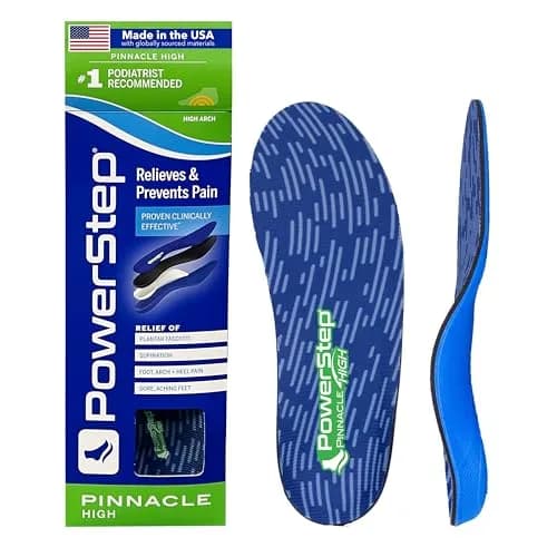 PowerStep Pinnacle High Arch Orthotic Insoles | Plantar Fasciitis Relief & Supination Support for Men & Women thumbnail 1