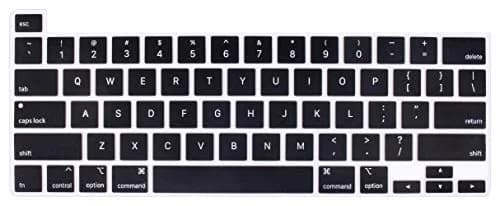 UHamn Black Silicone Keyboard Skin for MacBook Pro 16" & 13" (US Layout) | Protects from Dust & Spills thumbnail 1