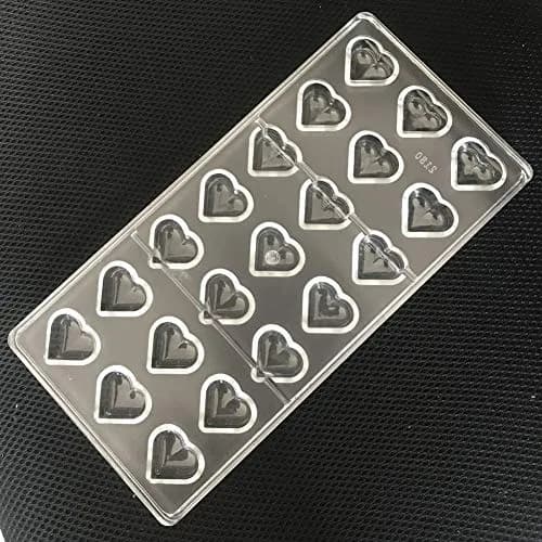 Goldbaking Polycarbonate Heart Chocolate Mold Tray 27.5cm (10.8 inch) | Professional Candy Making thumbnail 3