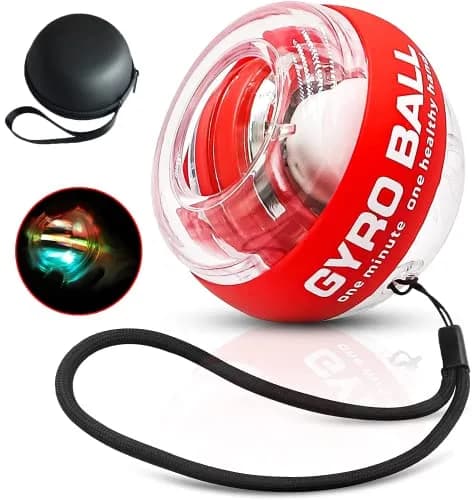 GOZATO Auto-Start Wrist Power Gyro Ball with LED Lights, Forearm Exerciser 163g (0.36 lb) | Grips and Strengthens Hands thumbnail 1