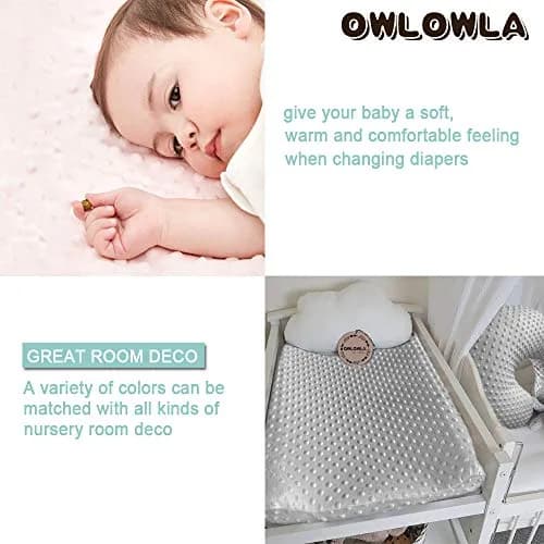 Owlowla Changing Pad Cover 16x32 Inch | Ultra-Soft Minky Baby Table Sheets for Boys & Girls thumbnail 4