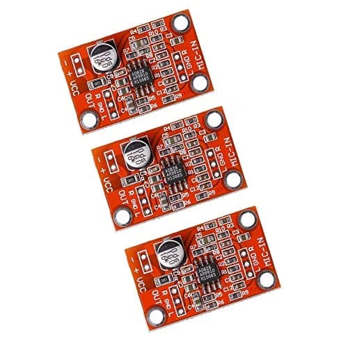 Acxico AD828 Stereo Microphone Preamplifier Board 3 Pcs | DC 3.8V-15V MIC Preamp Module thumbnail 1