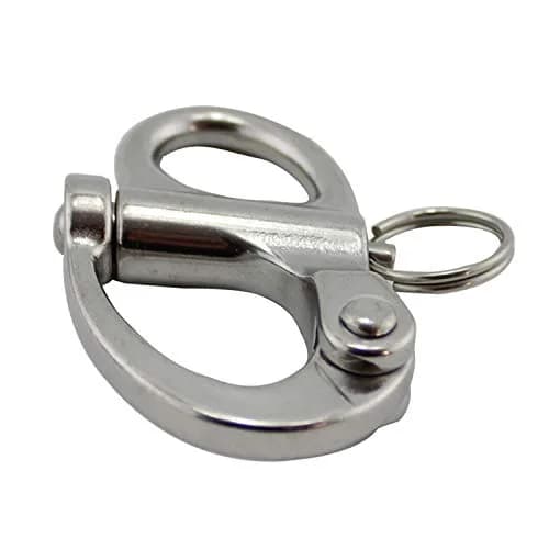 NRC&XRC 2" (52mm) 316 Stainless Steel Fixed Bail Snap Shackle Pair | Marine Grade Rigging Hardware thumbnail 6
