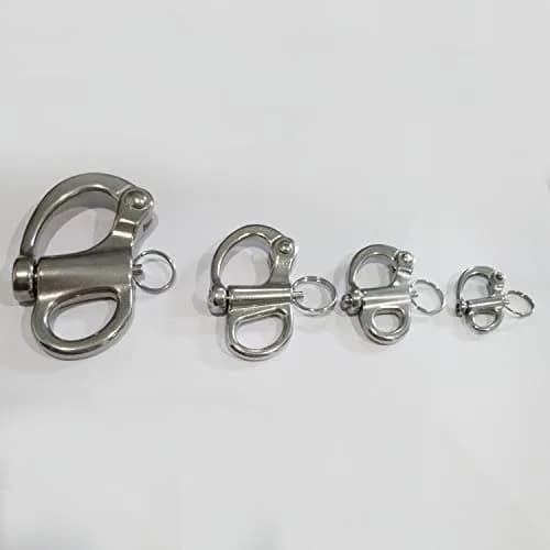 NRC&XRC 2" (52mm) 316 Stainless Steel Fixed Bail Snap Shackle Pair | Marine Grade Rigging Hardware thumbnail 8