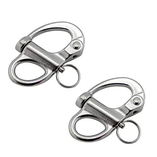 NRC&XRC 2-5/8" (69mm) 316 Stainless Steel Fixed Bail Snap Shackle | 1433 lbf Breaking Load thumbnail 1