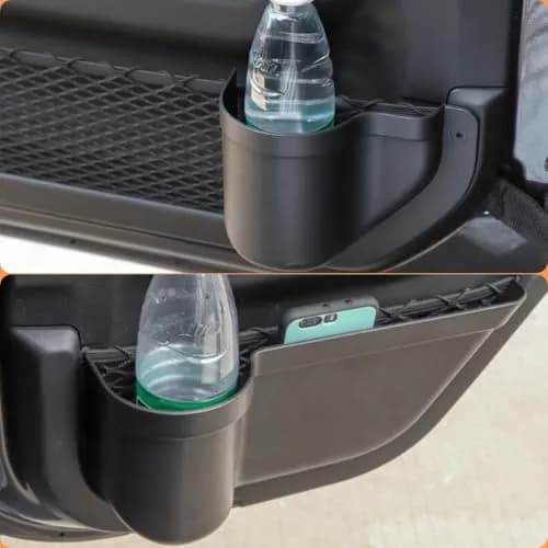 YOCTM Front Rear Door Organizer Tray for Jeep Wrangler JL JT 2018-2025 4-Piece Set | Interior Storage Accessories Black thumbnail 8