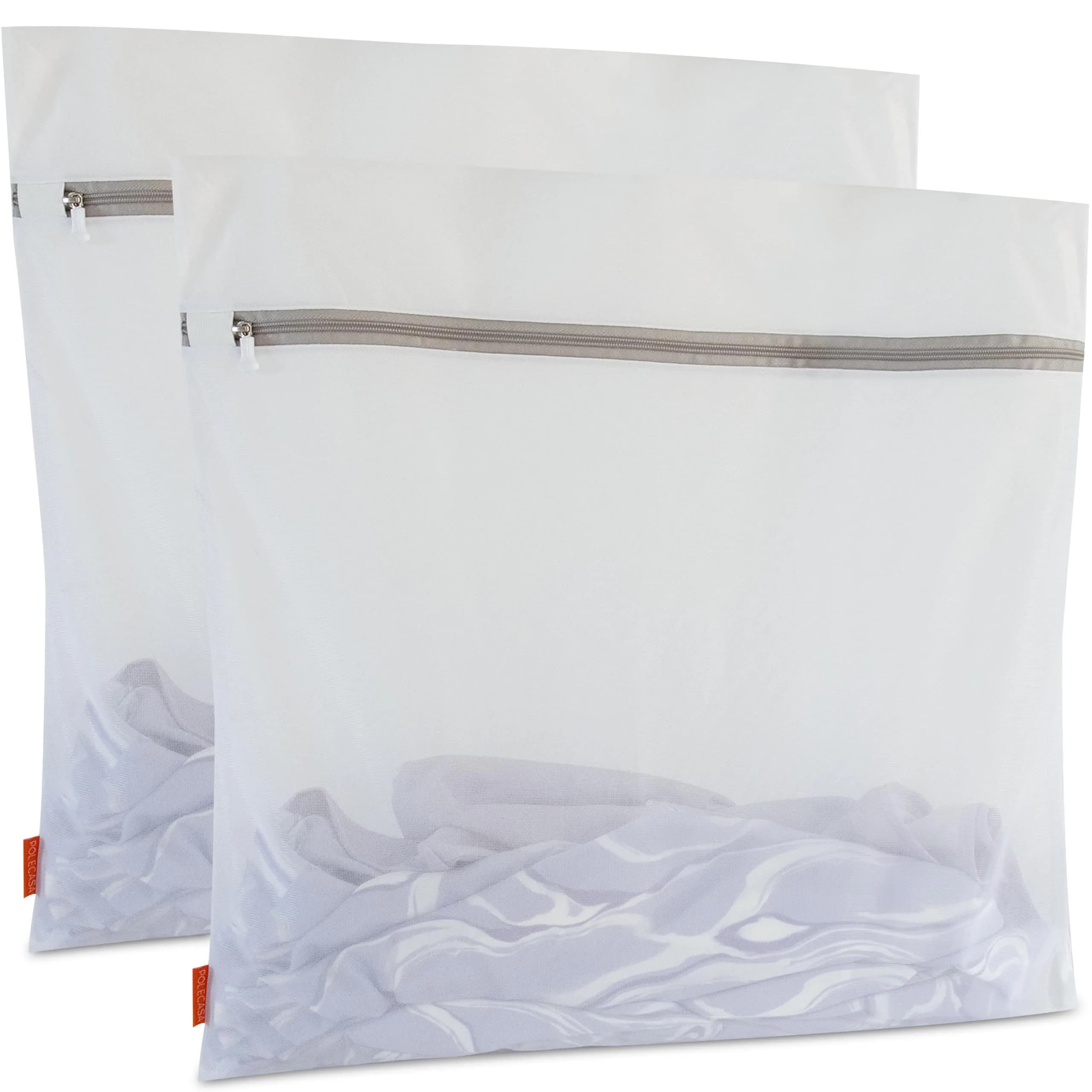 Polecasa Jumbo Mesh Laundry Bags 24x24 Inch (60x60 cm) - Pack of 2 | Protects Delicates & Bulky Items — Fine Mesh