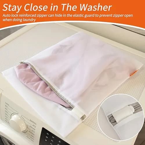 Polecasa Jumbo Mesh Laundry Bags 24x24 Inch (60x60 cm) - Pack of 2 | Protects Delicates & Bulky Items thumbnail 4