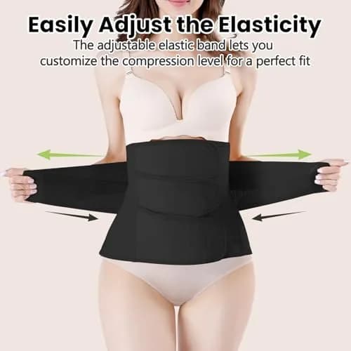 Gepoetry Postpartum Recovery Belt Belly Wrap for C-Section & Natural Birth - Black, L (33"-40" Waist) thumbnail 5