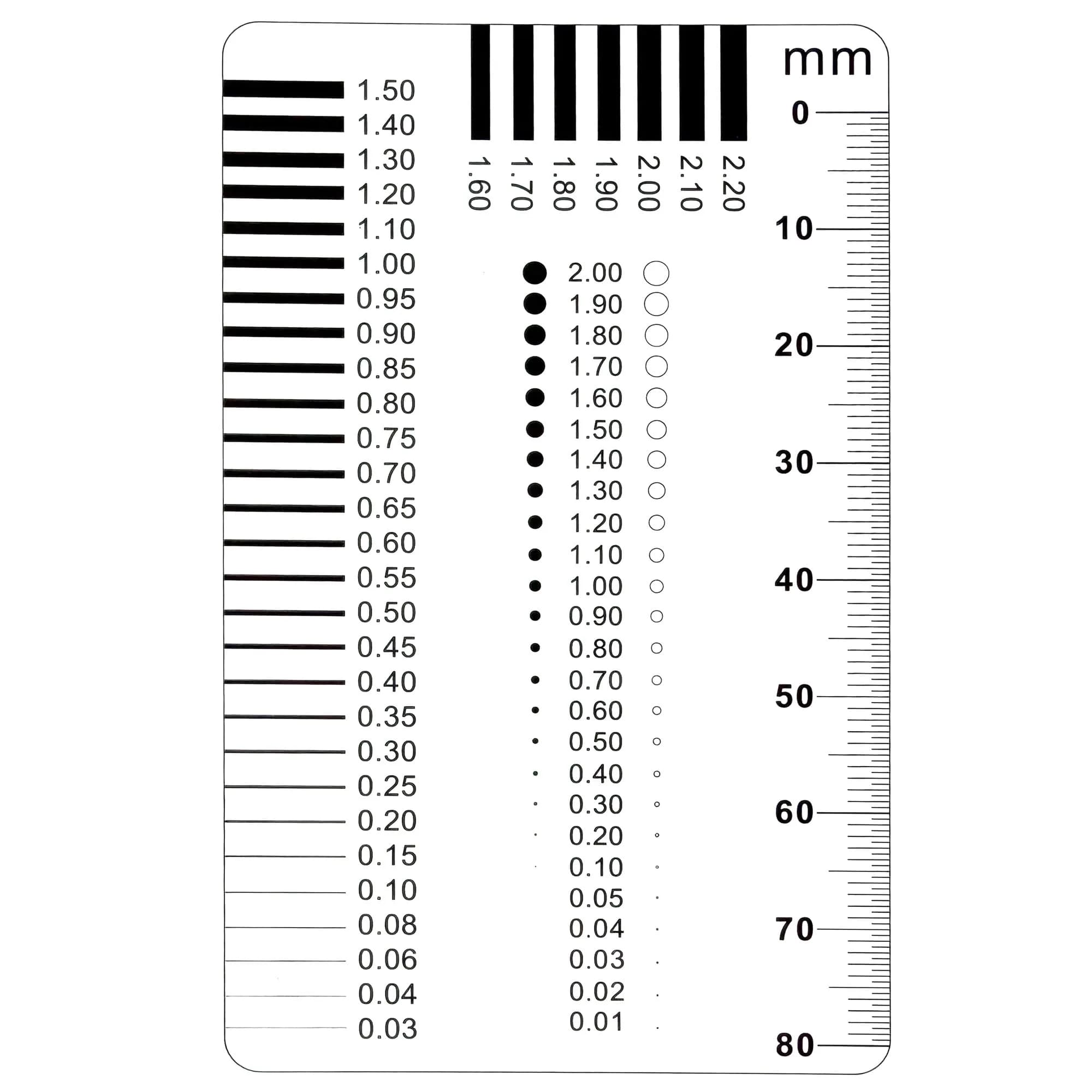 Wintersweetex High-Precision Polyester Size Estimation Chart SEC Scratch Measure (2220d) | Accurate Photographic Technology for Quality Inspection - main product image