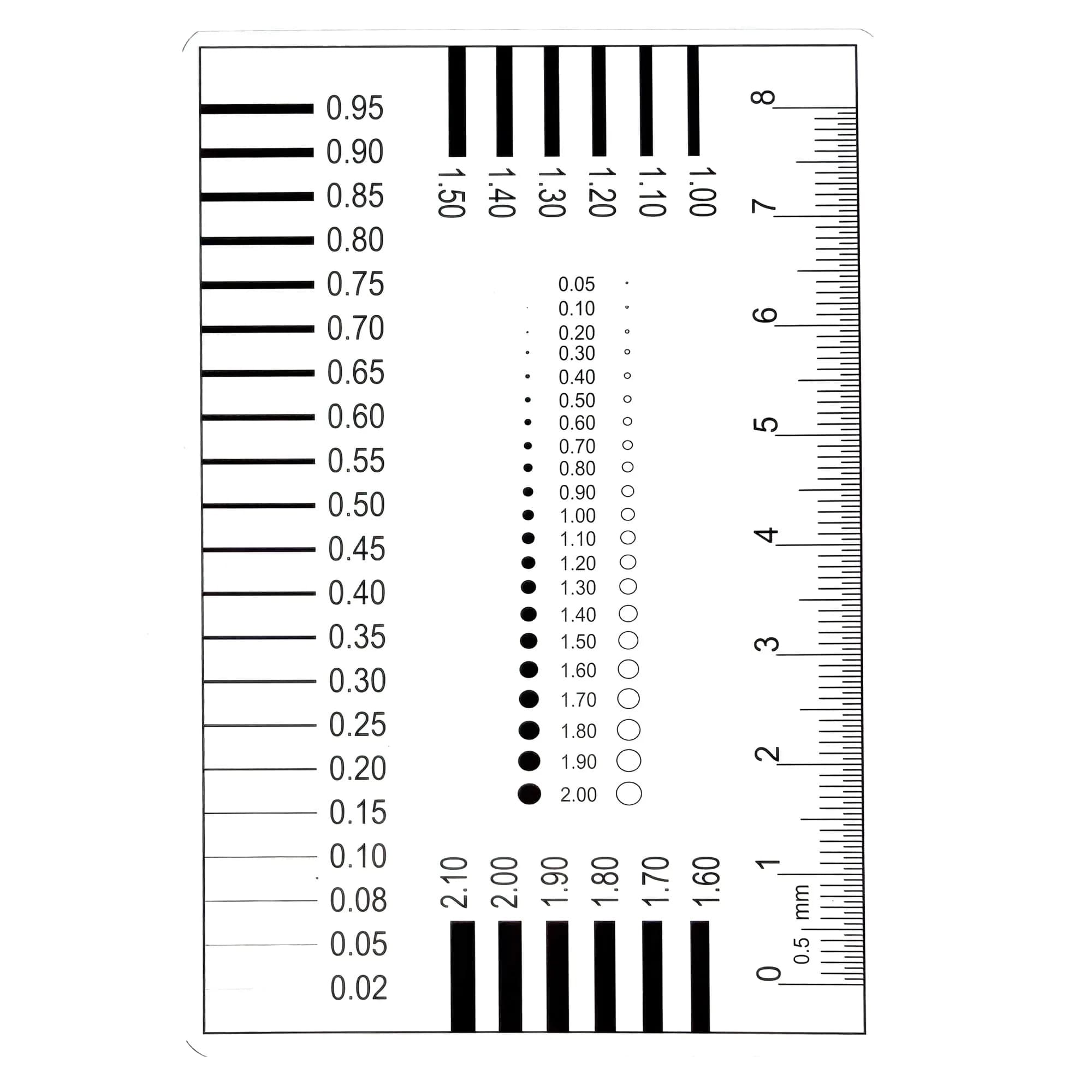 Wintersweetex SEC Size Estimation Chart Scratch Measure Defect Compare Film (2220s) | Precise Photographic Technology — 2120