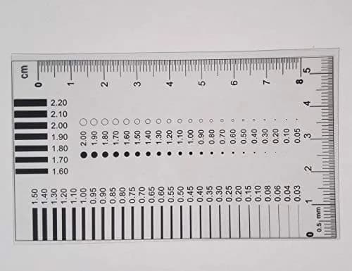 Wintersweetex SEC Size Estimation Chart Scratch Measure Defect Compare Film (2220s) | Precise Photographic Technology thumbnail 1