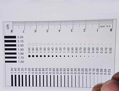 Wintersweetex SEC Size Estimation Chart Scratch Measure Defect Compare Transparency Film Dot Gauge Spot Meter (2220) | Precise Photographic Technology thumbnail 1