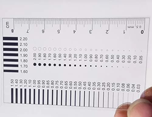 Wintersweetex SEC Size Estimation Chart Scratch Measure Defect Compare Transparency Film Dot Gauge Spot Meter (2220) | Precise Photographic Technology thumbnail 4