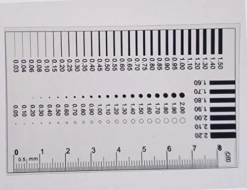 Wintersweetex SEC Size Estimation Chart Scratch Measure Defect Compare Transparency Film Dot Gauge Spot Meter (2220) | Precise Photographic Technology thumbnail 3