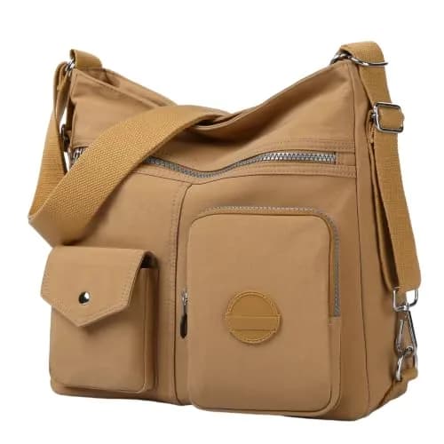Dora & Liz Hobo Purse for Women, Nylon Crossbody Shoulder Handbag Convertible Backpack 34cm (13.39") | Multi-Way Carry Water-Resistant Bag thumbnail 1
