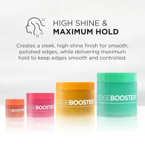 Style Factor Edge Booster Extra Strength & Moisture Rich Pomade | Strong Hold Gel for Thick & Coarse Hair | High Shine, Non-Greasy | Pink Sapphire, 3.38 oz thumbnail 3