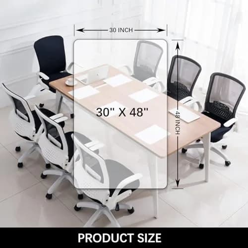 Kuyal Clear Chair Mat for Hardwood Floor 76cm x 122cm (30" x 48") | Protects Floors from Scuffs & Scratches thumbnail 7