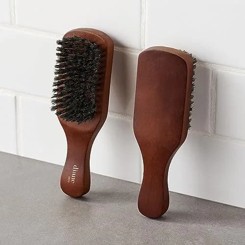 Diane Reinforced Boar Bristle Club Wave Brush for Men & Barbers – Medium Bristles for Thick & Curly Hair – 7.5" L x 2.1" W thumbnail 3