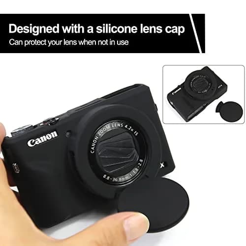 Easy Hood Black Silicone Camera Case for Canon G7X Mark III | Enhanced Grip & Protection thumbnail 4