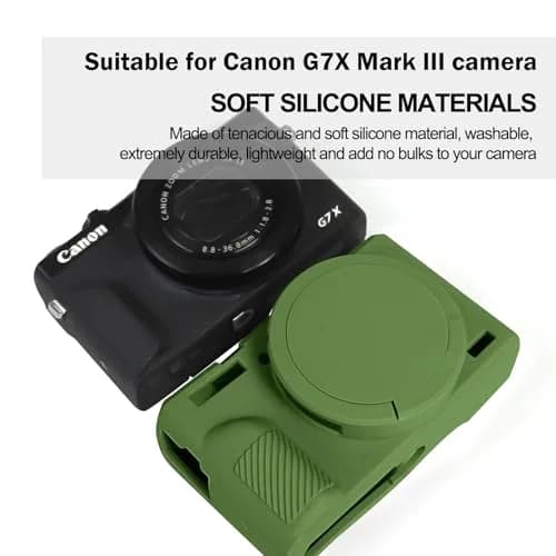 Easy Hood Green Silicone Camera Case for Canon Powershot G7X Mark III | Protects from Dust, Bumps, and Scratches thumbnail 2