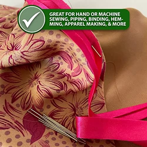 Mandala Crafts White Double Fold Bias Tape 13mm (1/2 Inch) 165 Yds | Professional Sewing Trim for Garments and Crafts thumbnail 7