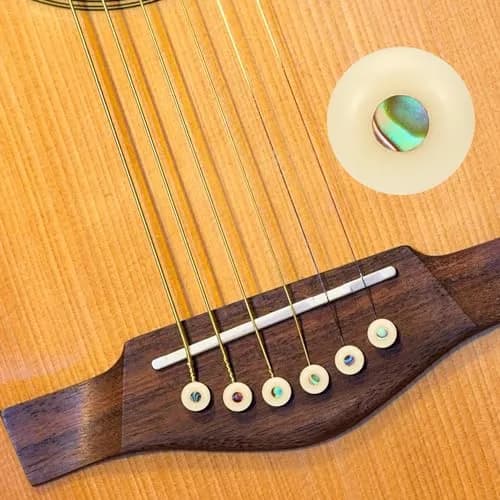 Blisstime 6pcs Unbleached Guitar Bone Bridge Pins Natural Bone Color | Improve Tone & Appearance thumbnail 4