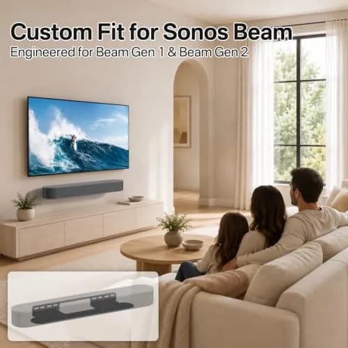 notiela Soundbar Mount for Sonos Beam Wall Mount, Black | Easy Install & Space-Saving thumbnail 2
