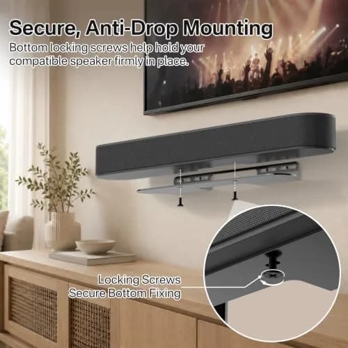 notiela Soundbar Mount for Sonos Beam Wall Mount, Black | Easy Install & Space-Saving thumbnail 3