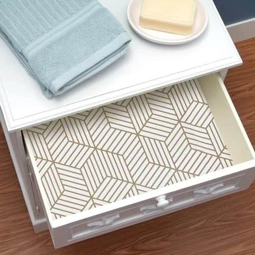 WENMER Geometric Hexagon Wallpaper 45cm x 300cm (17.7" x 118") | Self-Adhesive, Waterproof, Removable Wall Paper Roll thumbnail 5