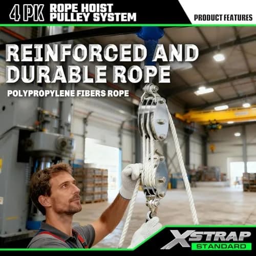 XSTRAP STANDARD Heavy-Duty Rope Hoist 15.24 m (50 ft) | 453 kg (1000 LB) Load Capacity thumbnail 5