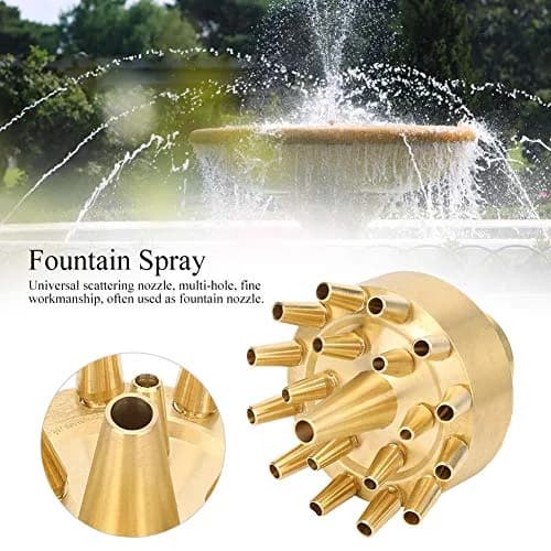 Fdit Copper Fountain Nozzle, 1 Inch Female Thread | Multi Hole Garden Water Fountain Spray Head for Pond Landscape thumbnail 5