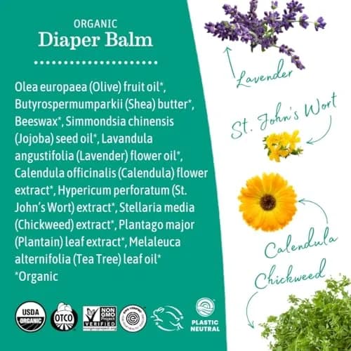 Earth Mama Organic Diaper Balm 4 fl oz (120 ml) | Safe for Sensitive Skin thumbnail 6