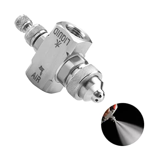 MroMax 1/4" BSP Female Thread Air Atomizing Mist Nozzle 70 Degree Round Spray | Stainless Steel thumbnail 1