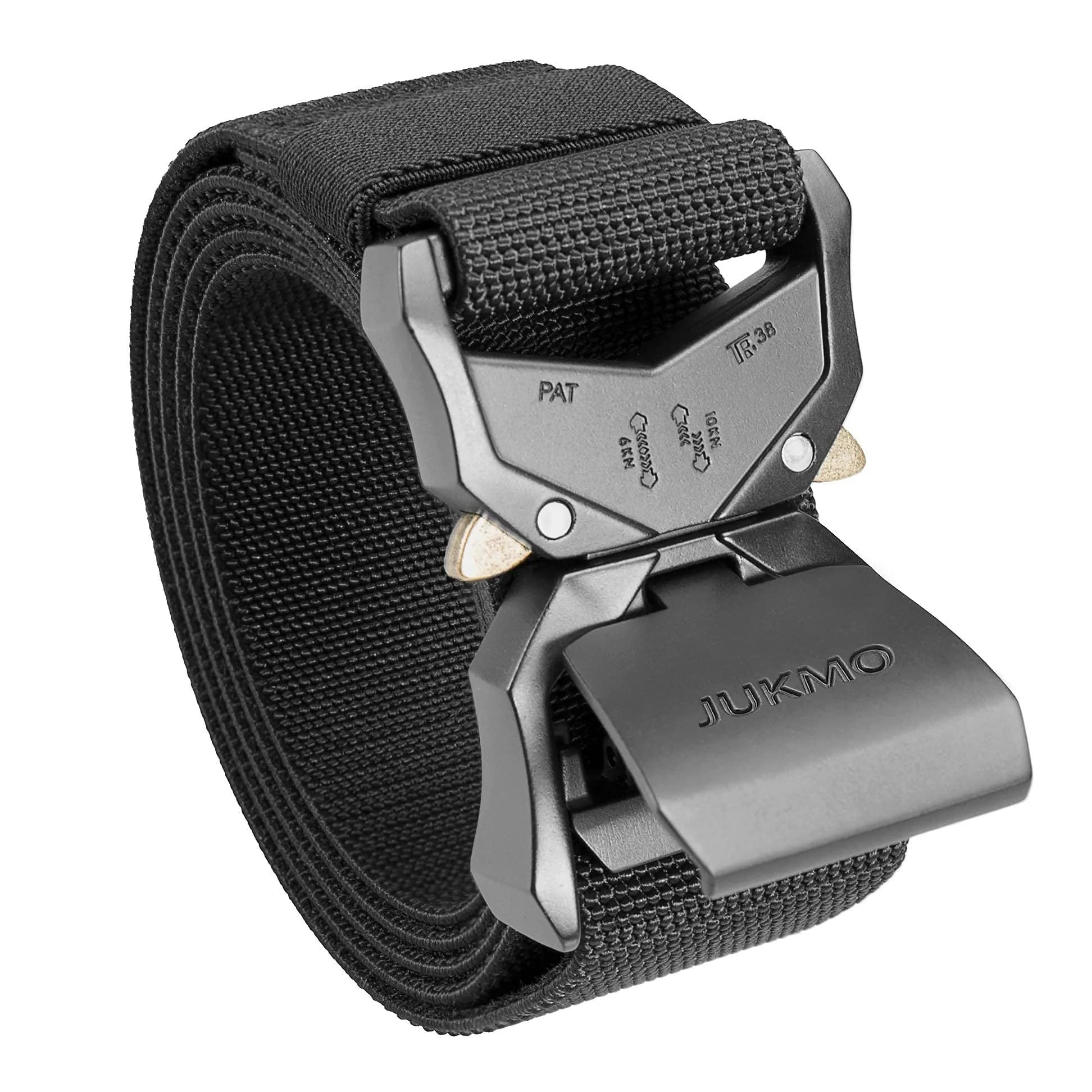 JUKMO Tactical Belt with Quick Release Buckle 3.8 cm (1.5") | Heavy Duty Nylon Web Work Belt for Men