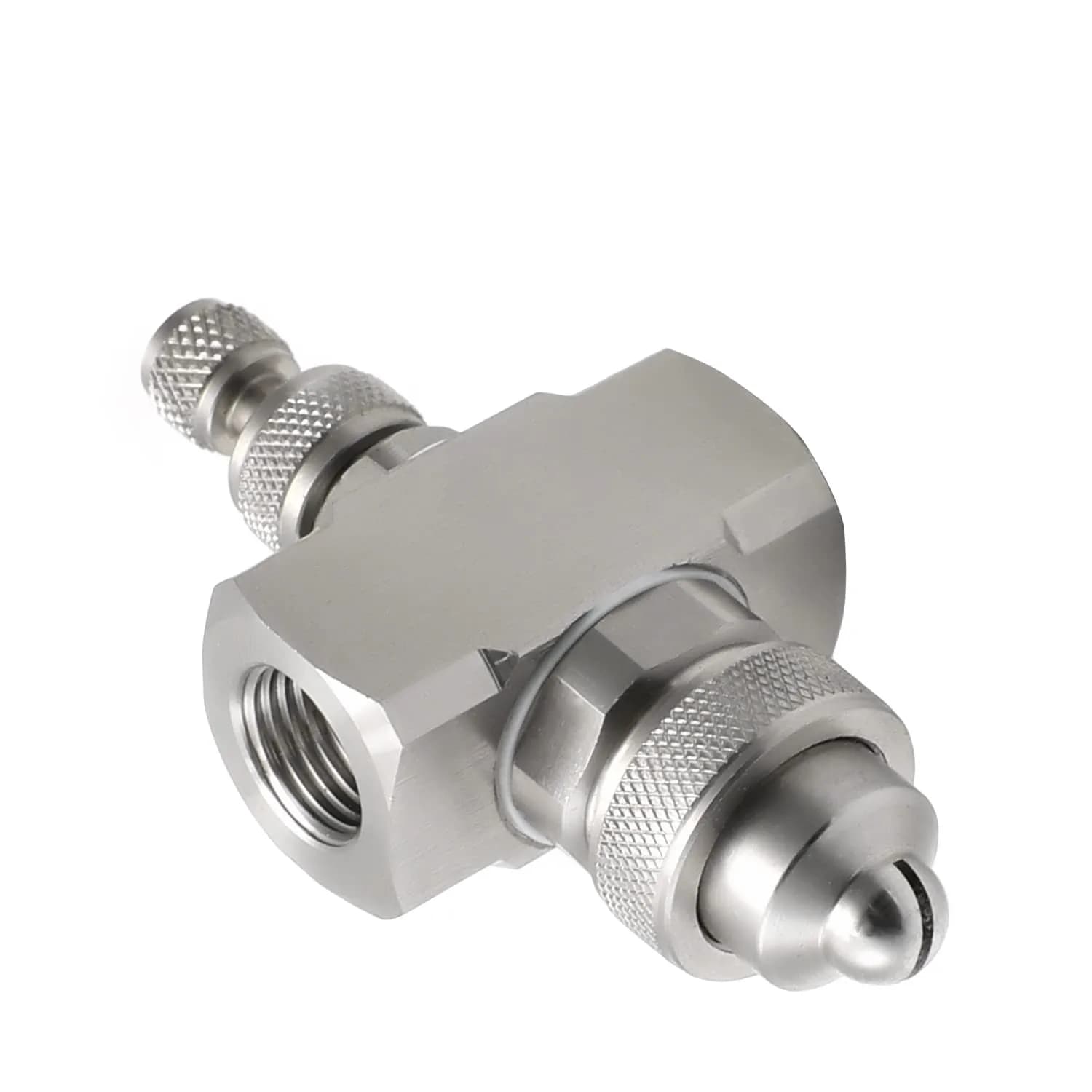 MroMax 1/4BSP Female Thread Air Atomizing Mist Nozzle 304 Stainless Steel | 130 Degree Round Spray