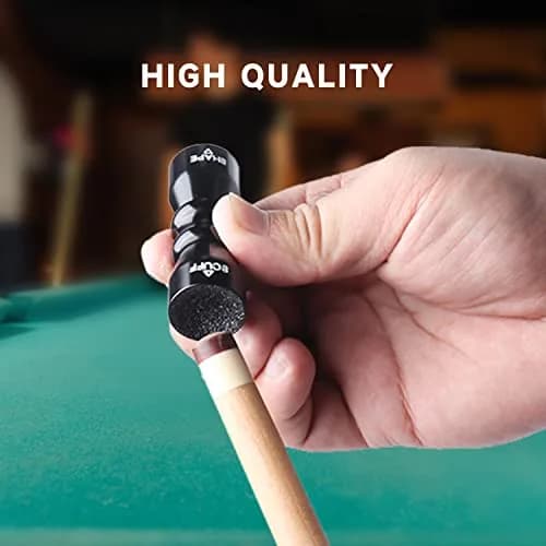 GSE 3-in-1 Pool Cue Tip Tool, Scuffer/Shaper/Aerator, Black | Compact Aluminum Cue Tip Repair thumbnail 6
