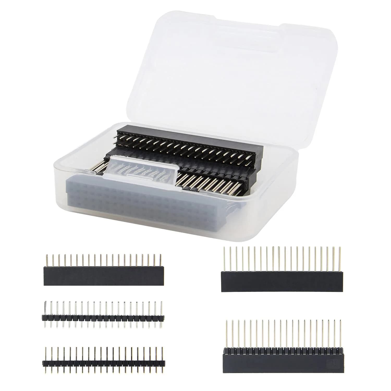 Geekworm 2x20 40 Pin GPIO Stacking Female Header Kit for Raspberry Pi | 10-Piece Set for DIY Electronics - main product image